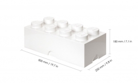 LEGO, Pojemnik klocek Brick 8 - Biały (40041735)